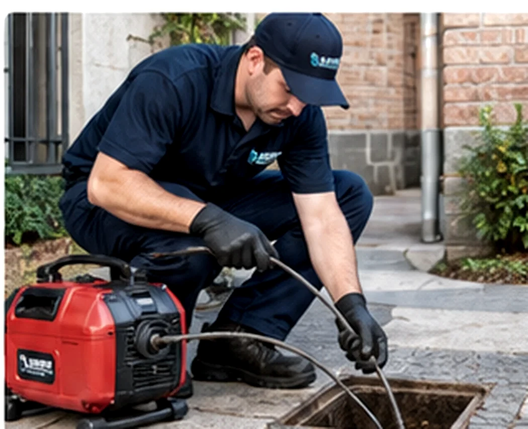 Técnico profesional trabajando en destapaciones